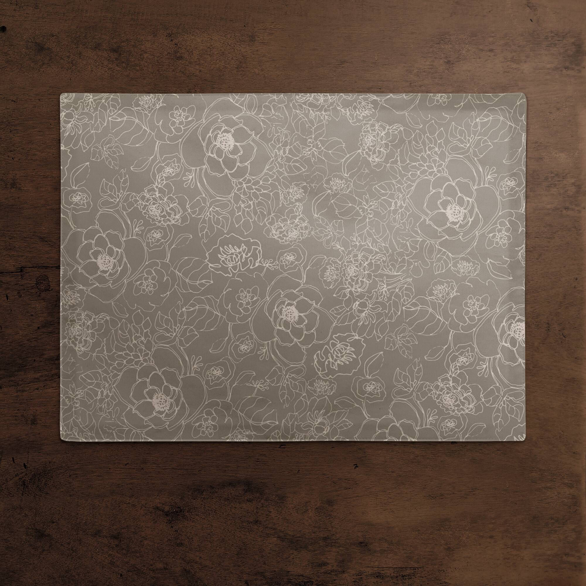Line Floral Cotton Twill Placemat